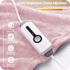 Elektrisch verwarmd deken 72" x 84" volledige maat flanellen stof met 4 verwarmingsniveaus & 10 uur automatische uitschakeling, ademend warm en wasbaar voor zacht en bed - lichtgrijs