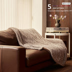 Opvarmet tæppe 50" x 60" - Opvarmet tæppe med 5 varmeniveauer og 3 timers automatisk slukning, maskinvaskbar, ETL &amp; FCC-certificering, overvarmebeskyttelse (Racoon) 