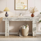 Tribesigns 63-дюймовый длинный консольный стол, деревянный прямоугольный стол за диваном, фермерский стол для прихожей, коридора, гостиной (натуральный)