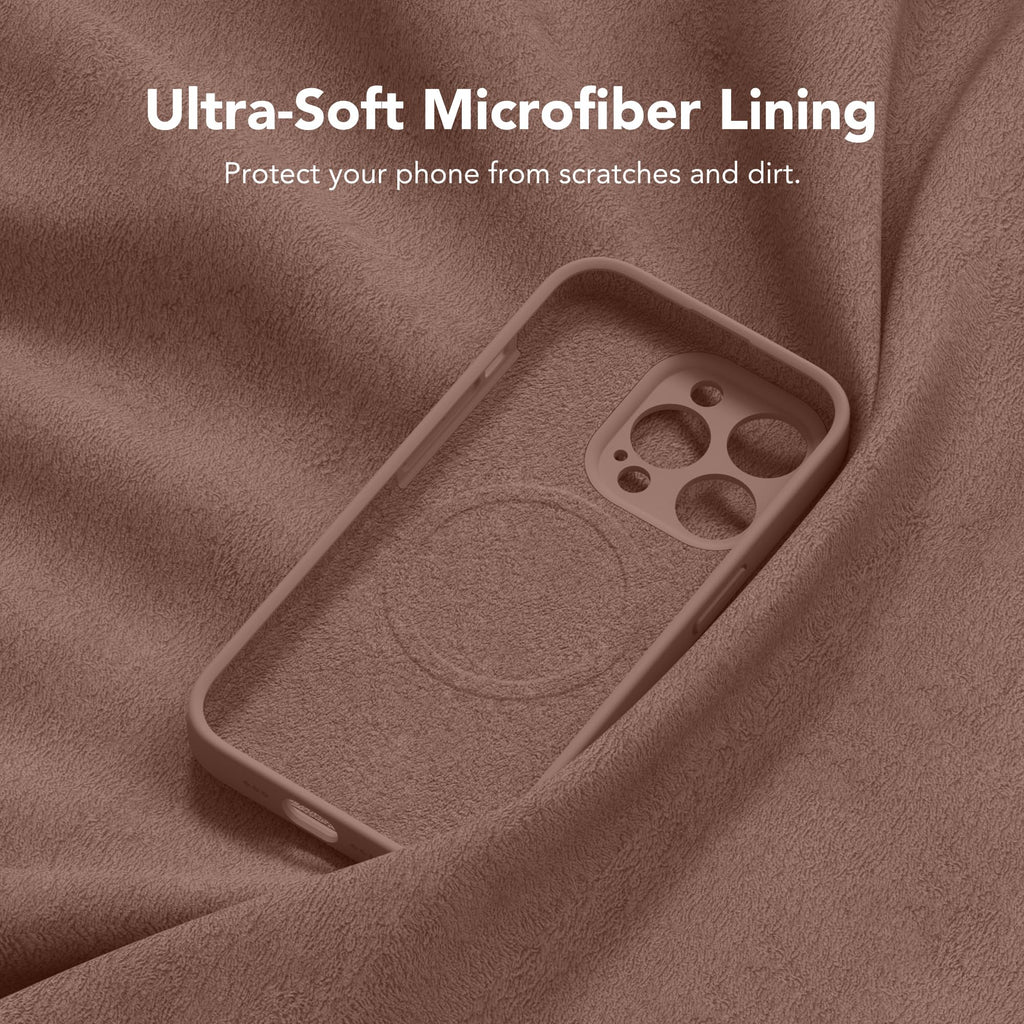 SuydanBox Magnetic for iPhone 13 Pro Max Case, Compatible with MagSafe, [Full Camera Protection][Screen Protector] Silicone Shockproof Protective Phone Case for iPhone 13 Pro Max 6.7", Brown