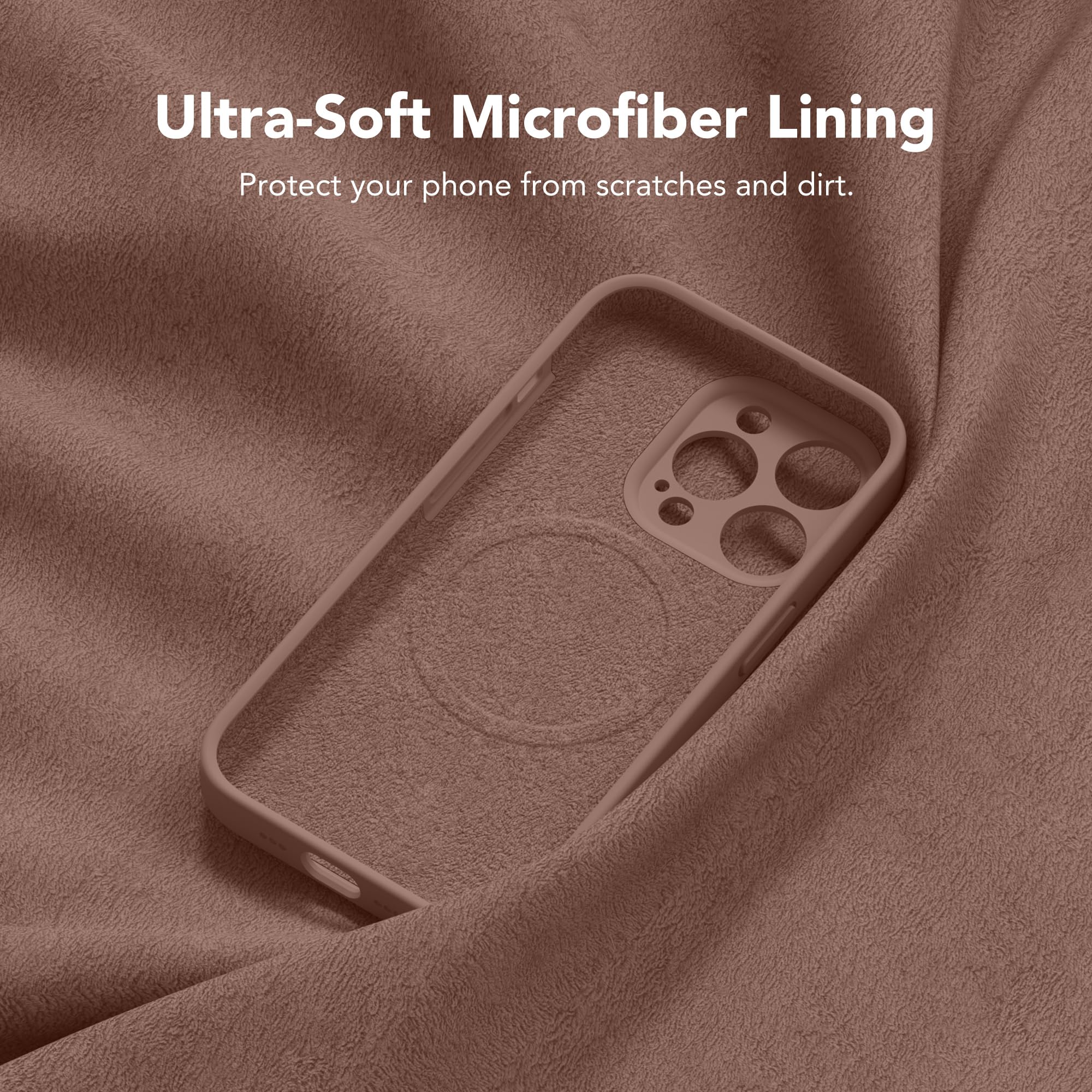 SuydanBox Magnetic for iPhone 13 Pro Max Case, Compatible with MagSafe, [Full Camera Protection][Screen Protector] Silicone Shockproof Protective Phone Case for iPhone 13 Pro Max 6.7", Brown