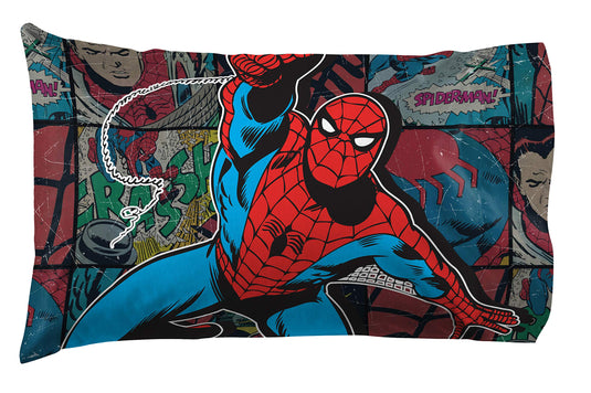 Jay Franco Marvel Spidey and His Amazing Friends Team Spidey Twin Size Sheet Set - 3 Piece Set Super Soft and Cozy Kid’s Bedding - Fade Resistant Microfiber Sheets (Official Marvel Product)