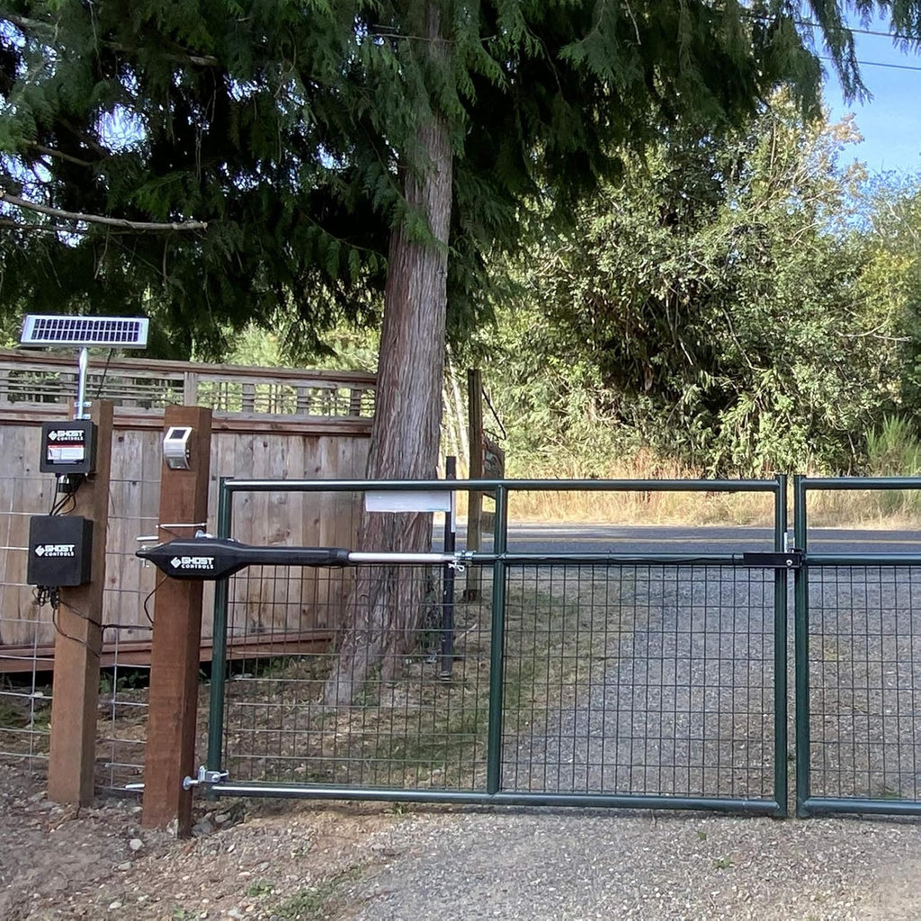 Ghost Controls TDS2XP Heavy-Duty Solar Dual Automatic Gate Opener Kit for Swing Gates Up to 20 Feet