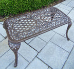 Oakland Living Mississippi Cast Aluminum Cocktail Table, 35-Inch by 18-Inch, Antique Bronze