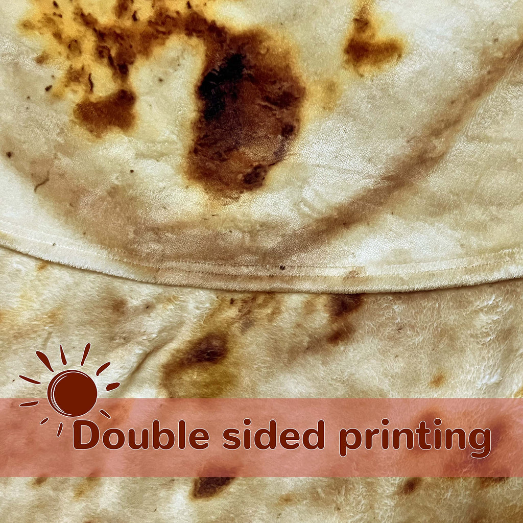 moonysweet Tortilla Blanket for Adult and Kids Double Sided Novelty Food Blanket Adult Size Funny Realistic Throw Blanket Fuzzy Fleece Blanket Flannel Teens Boys and Girls 60 inches