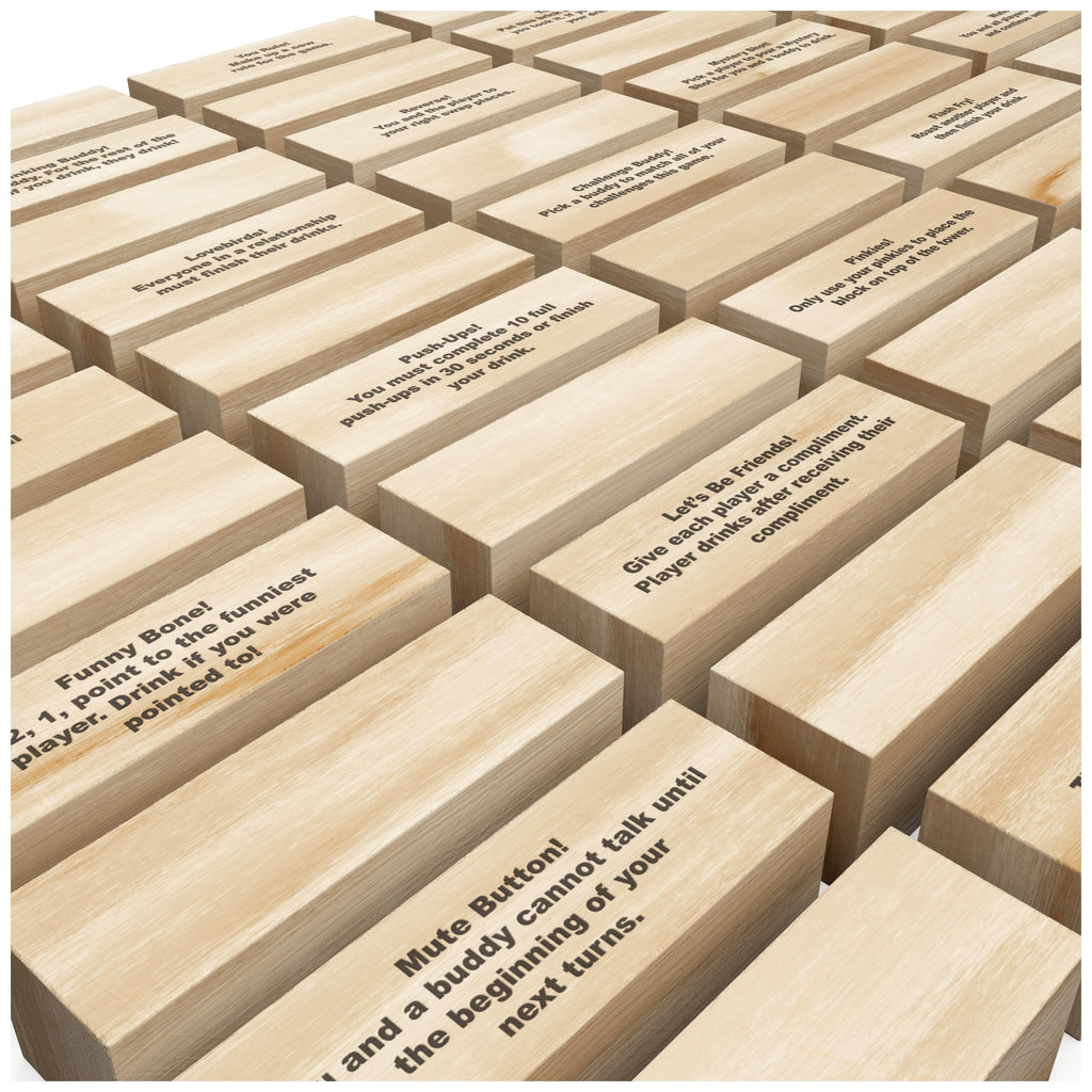 スピンマスターゲームズ、ハッピーアワータワー、巨大ジャンブリング木製ブロック、大学ゲーム、バチェロレッテパーティー、ハウスパーティー、18歳以上向け