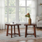 Walker Edison Colt Modern Farmhouse Solid Wood Square Side Table, 18 Inch, Espresso