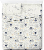 Jay Franco Kids Sheet Set with Fitted, Flat Sheets & Pillow Cover - Ultra-Soft Bedding with Pillowcase for Room Decor, Blue - Minecraft Creeper, 4 Piece Full