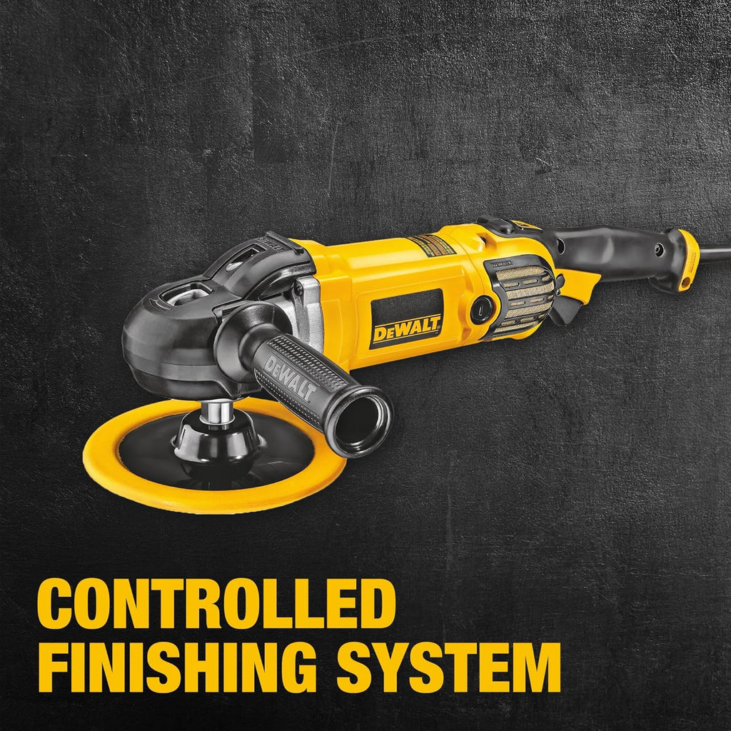 DEWALT Buffer Polisher, 7-in-9-in, 12 amp, Variable Speed Dial 0-3,500 RPM’s, Corded (DWP849X)
