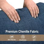 4-Piece Living Room Sofa Set with Coffee Table, Vintage Rivet Couch Sets with Solid Wood Legs, Chenille Sofas Furniture of Ottoman with Storage Space, Armchair, Loveseat and 3-Seat Sofa