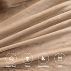 Elektrisch verwarmd deken 72" x 84" volledige maat flanellen stof met 4 verwarmingsniveaus & 10 uur automatische uitschakeling, ademend warm en wasbaar voor zacht en bed - lichtgrijs