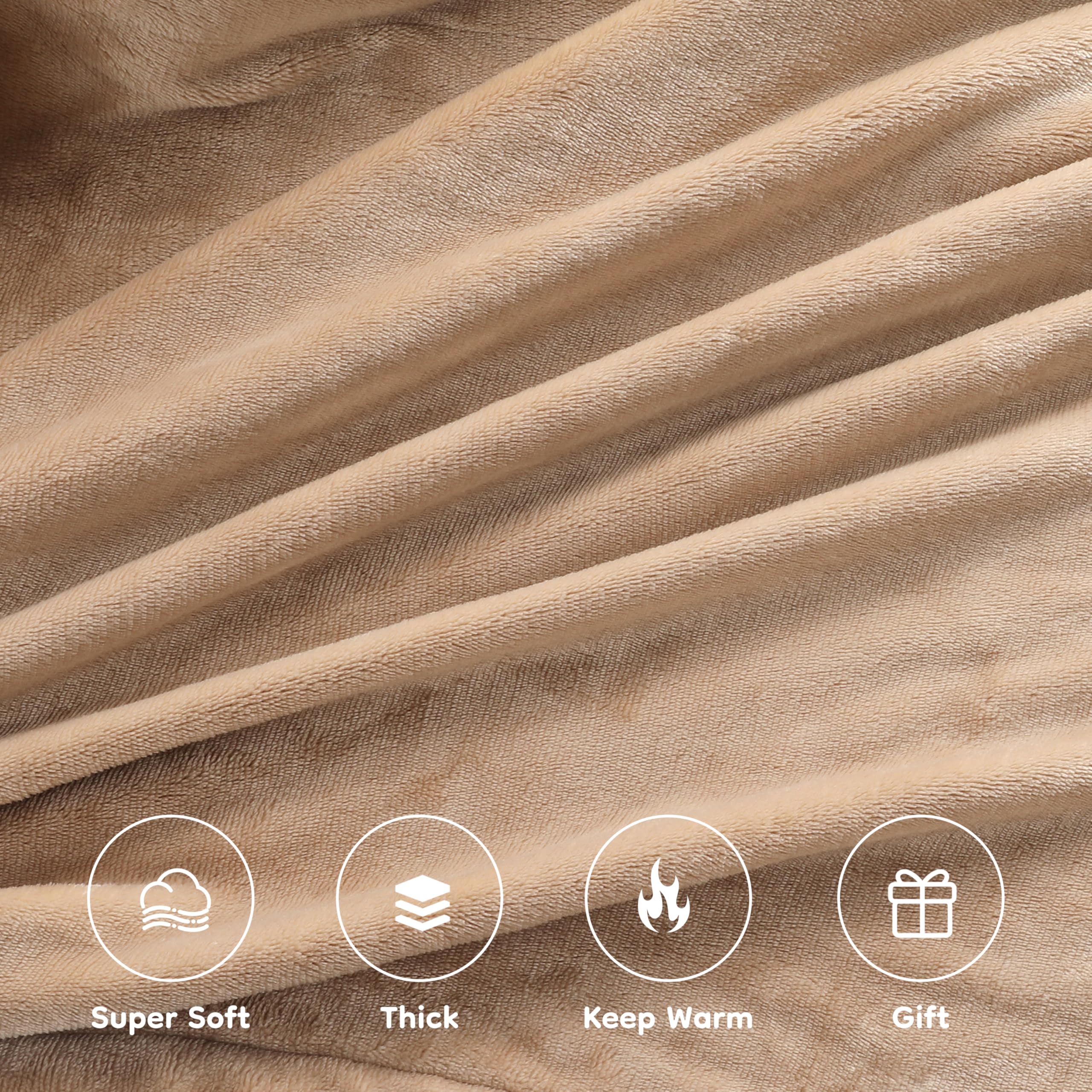 Elektrisch verwarmd deken 72" x 84" volledige maat flanellen stof met 4 verwarmingsniveaus & 10 uur automatische uitschakeling, ademend warm en wasbaar voor zacht en bed - lichtgrijs