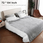 Couverture chauffante électrique DUODUO 72"x84" en polaire corail chaude avec 4 réglages de chaleur et arrêt automatique de 10 heures Protection contre la surchauffe - Gris 