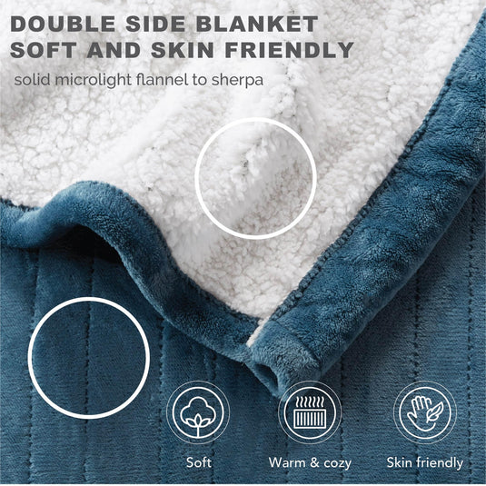 Sherpa Soft California King Electric Blanket with Dual Controls, Heating Blankets | Washable | 1-10 Hour Automatic Shut Off | Double Zone, 6 Heat Settings | 100" x 94" Grey