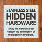 AquaTeak Patented 24" Sumba Teak Shower Bench with Shelf