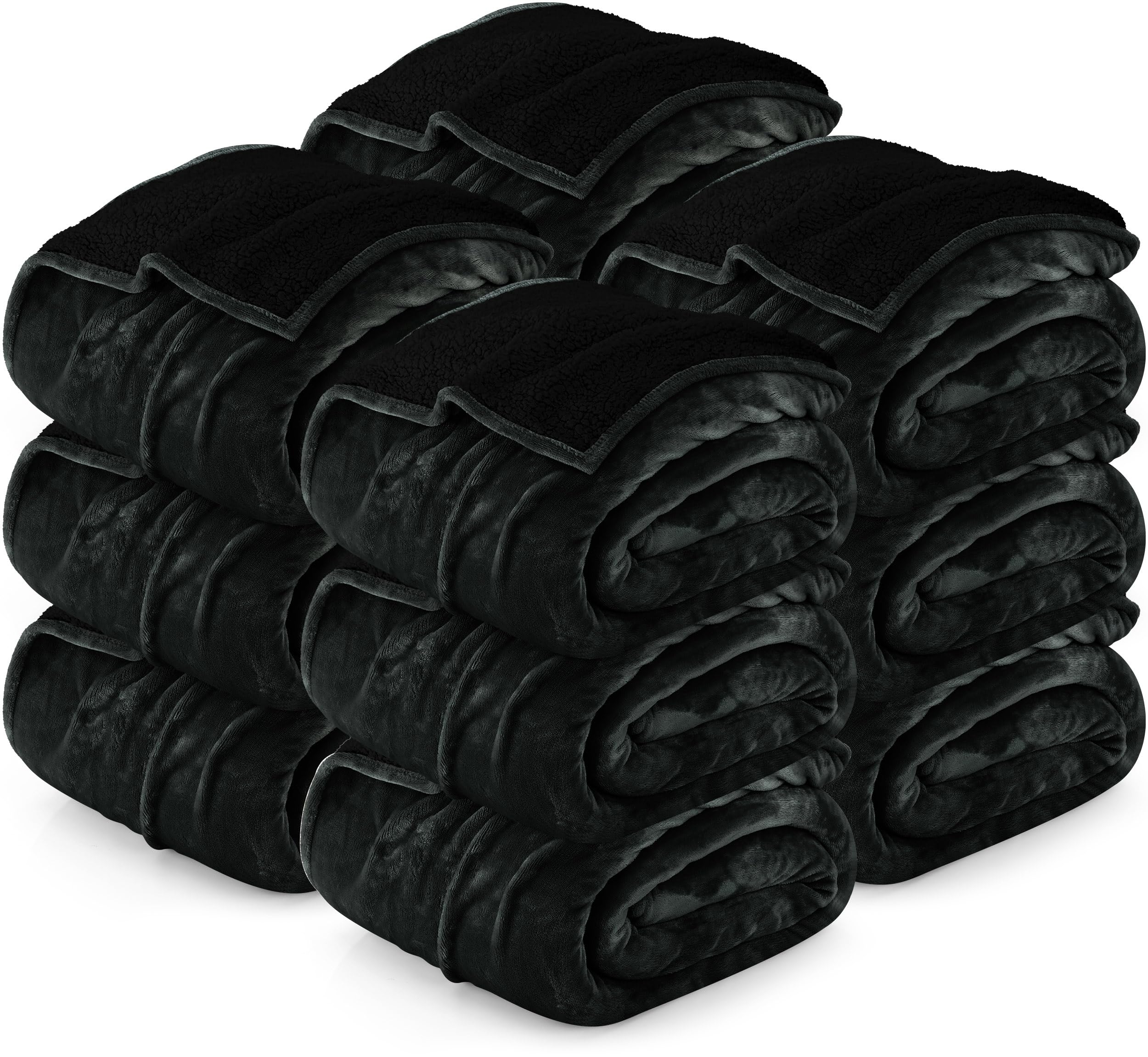 Utopia Bedding Sherpa Blanket Queen Size (Plum, 90x90 Inches) - Soft Lightweight Plush Fleece Reversible Blanket for Bed, Sofa, Couch, Camping and Travel