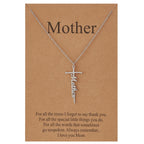 Lcherry Faith Cross Pendant Necklace for Women Religious Christian Jewelry Mother's Day Gifts for Women