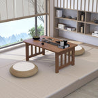 31.5" Folding Coffee Table for Small Spaces, Foldable Japanese Table, Low Table for Tatami - No Assembly, Natural Bamboo Wood Material, for Farmhouse, Living Room, Bedroom (Walnut)