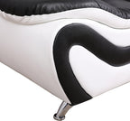 Beverly Fine Furniture 3 Piece Aldo Modern Sofa Set, Black/White