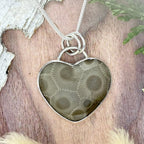 Petoskey Stone Heart Pendant Necklace