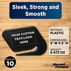 Custom Translucent Plastic Letter Openers Set of 10, Personalized Bulk Pack - Perfect for Home or Office - Black