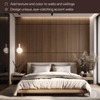 WVH Slatpanel Oak Natural Core – Acoustic 3D Textured Wood Panels for Walls & Ceilings | Decorative Panels for Homes, Offices & Studios | 2 x 47.24” x 12.6” | Real Wood Veneer, MDF, Felt - Grand Goldman