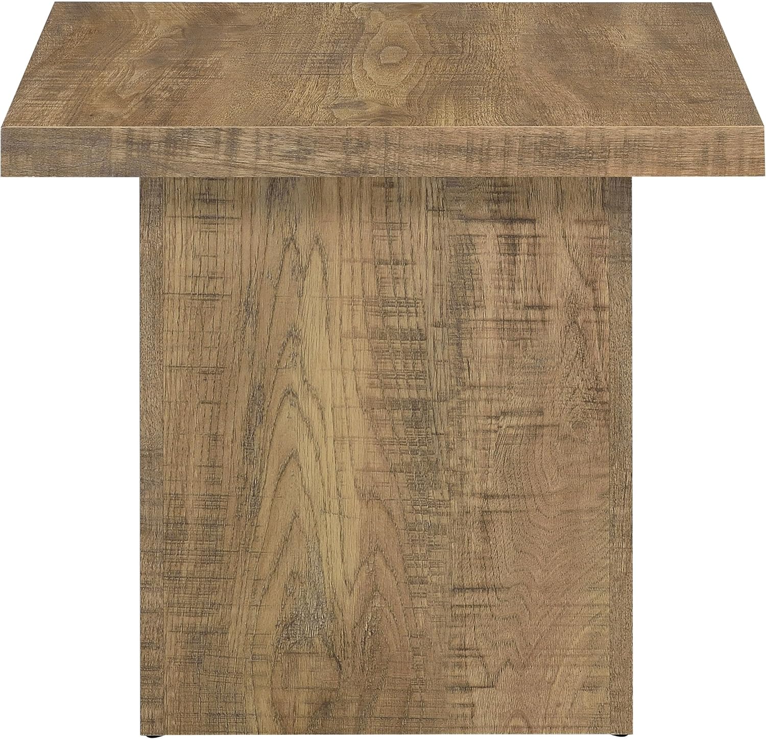 Coaster Home Furnishings Zetta Square Living Room End Table Sofa Side Table Engineered Eco-Friendly Wood Look Laminate Veneer Rustic Farmhouse Mango Brown 708067