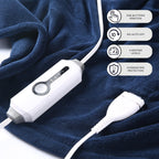 Couverture chauffante électrique DUODUO 72"x84" en polaire corail chaude avec 4 réglages de chaleur et arrêt automatique de 10 heures Protection contre la surchauffe - Gris 