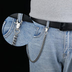 Chaîne de portefeuille Tucnoeu argentée chaîne de clés en métal robuste chaîne de pantalon chaîne de poche hip-hop punk accessoires gothiques pour femmes et hommes