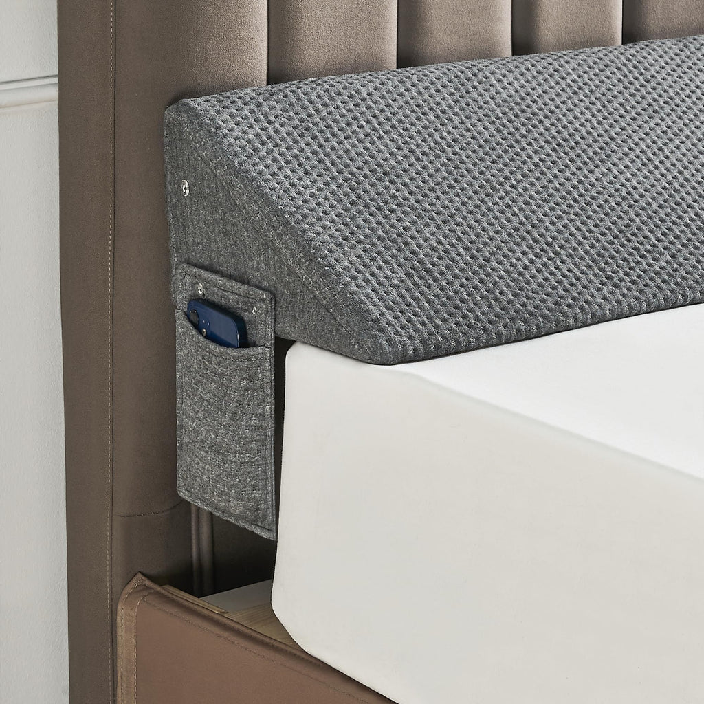 IFNOW Queen Size (60"x6"x10") Keilkissen für Kopfteil, Matratzenlückenfüller (0-8"), Keilkissen für die Lücke zwischen Ihrem Kopfteil und der Matratze Dunkelgrau