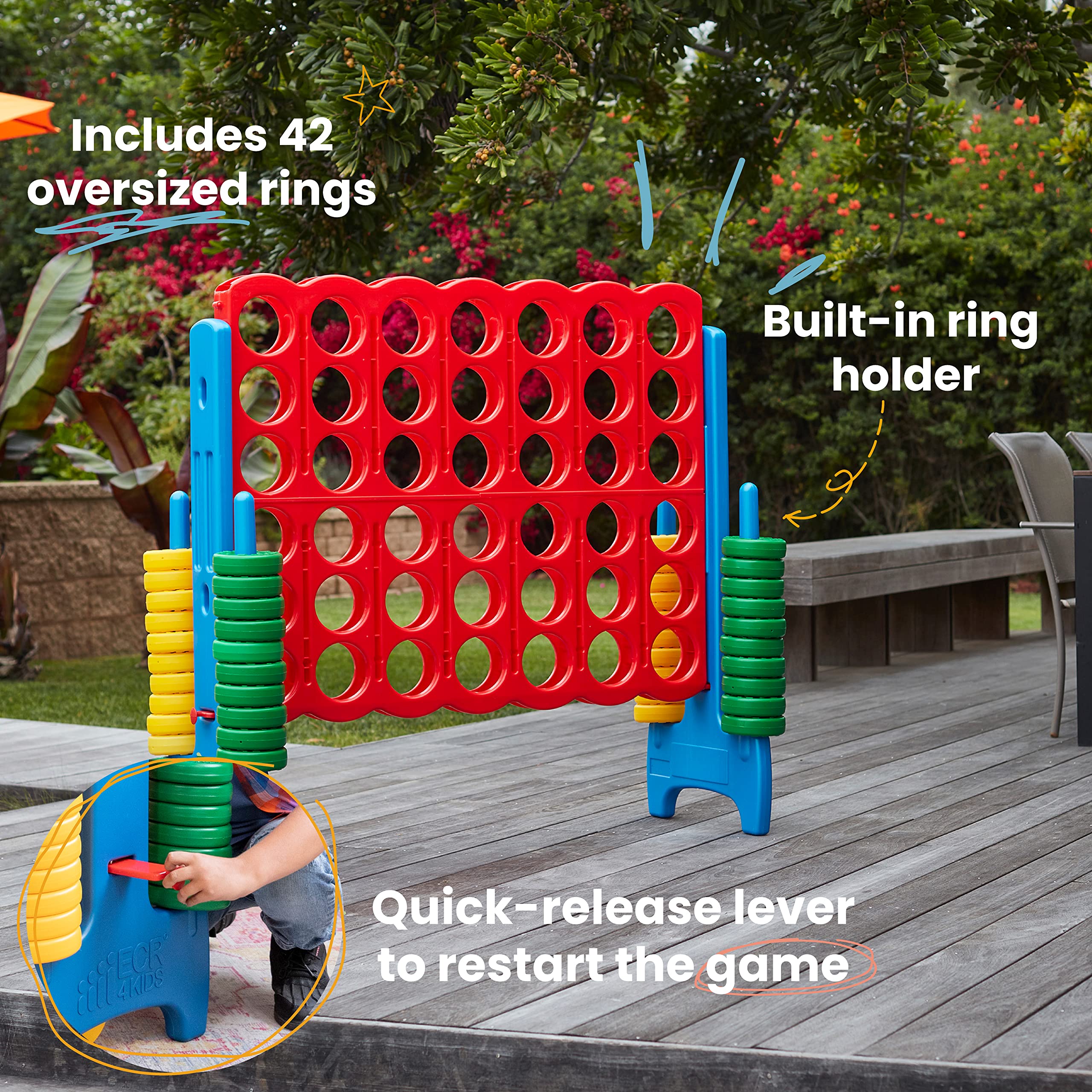 ECR4Kids ジャンボ 4-トゥ-スコア、ジャイアントゲーム、アソート