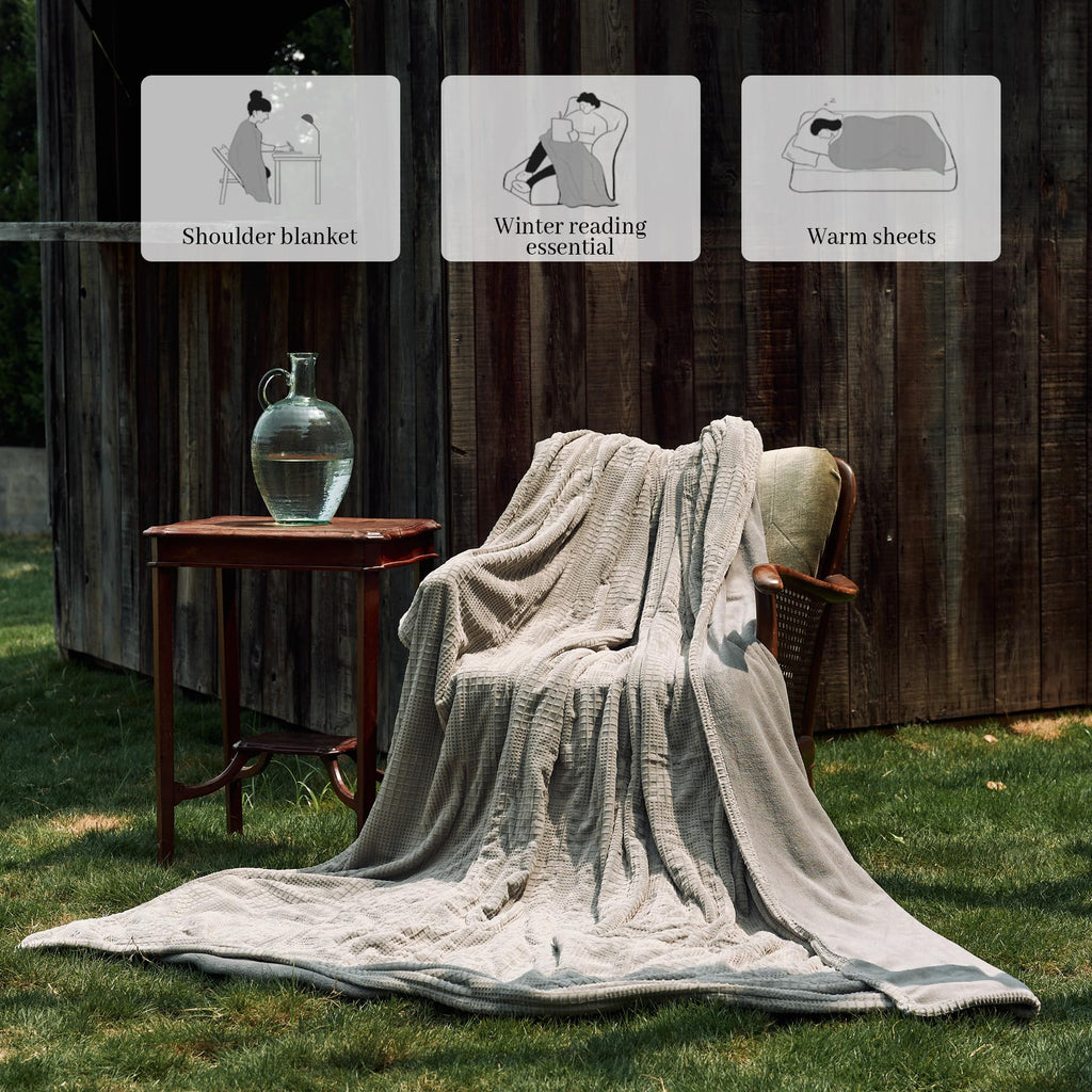 Verwarmd deken elektrisch deken plaid 50''X60'' - verwarmingsdeken met 6 warmtestanden - 2-10 uur automatische uitschakeling, ETL gecertificeerd, wasmachinebestendig (zwart)