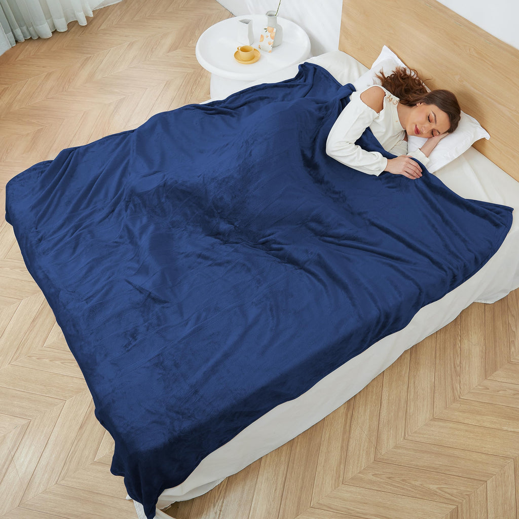 Couverture chauffante électrique DUODUO 72"x84" en polaire corail chaude avec 4 réglages de chaleur et arrêt automatique de 10 heures Protection contre la surchauffe - Gris 