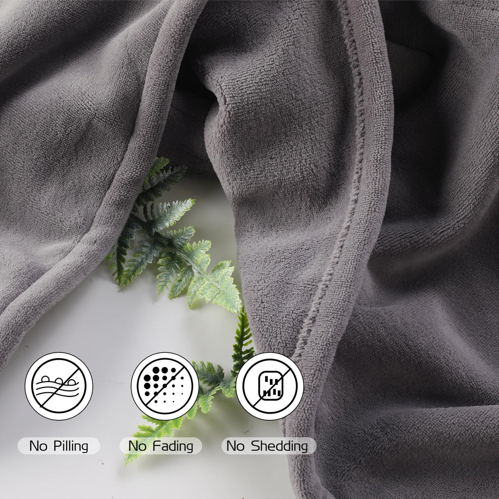 Coperta Elettrica Riscaldata 72"x84" Taglia Completa, Morbido Pile di Corallo con 4 Livelli di Riscaldamento e Spegnimento Automatico dopo 10 Ore, Lavabile in Lavatrice, Tessuto Morbido e Accogliente per la Casa, Grigio Scuro