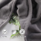 Coperta Elettrica Riscaldata 72"x84" Taglia Completa, Morbido Pile di Corallo con 4 Livelli di Riscaldamento e Spegnimento Automatico dopo 10 Ore, Lavabile in Lavatrice, Tessuto Morbido e Accogliente per la Casa, Grigio Scuro