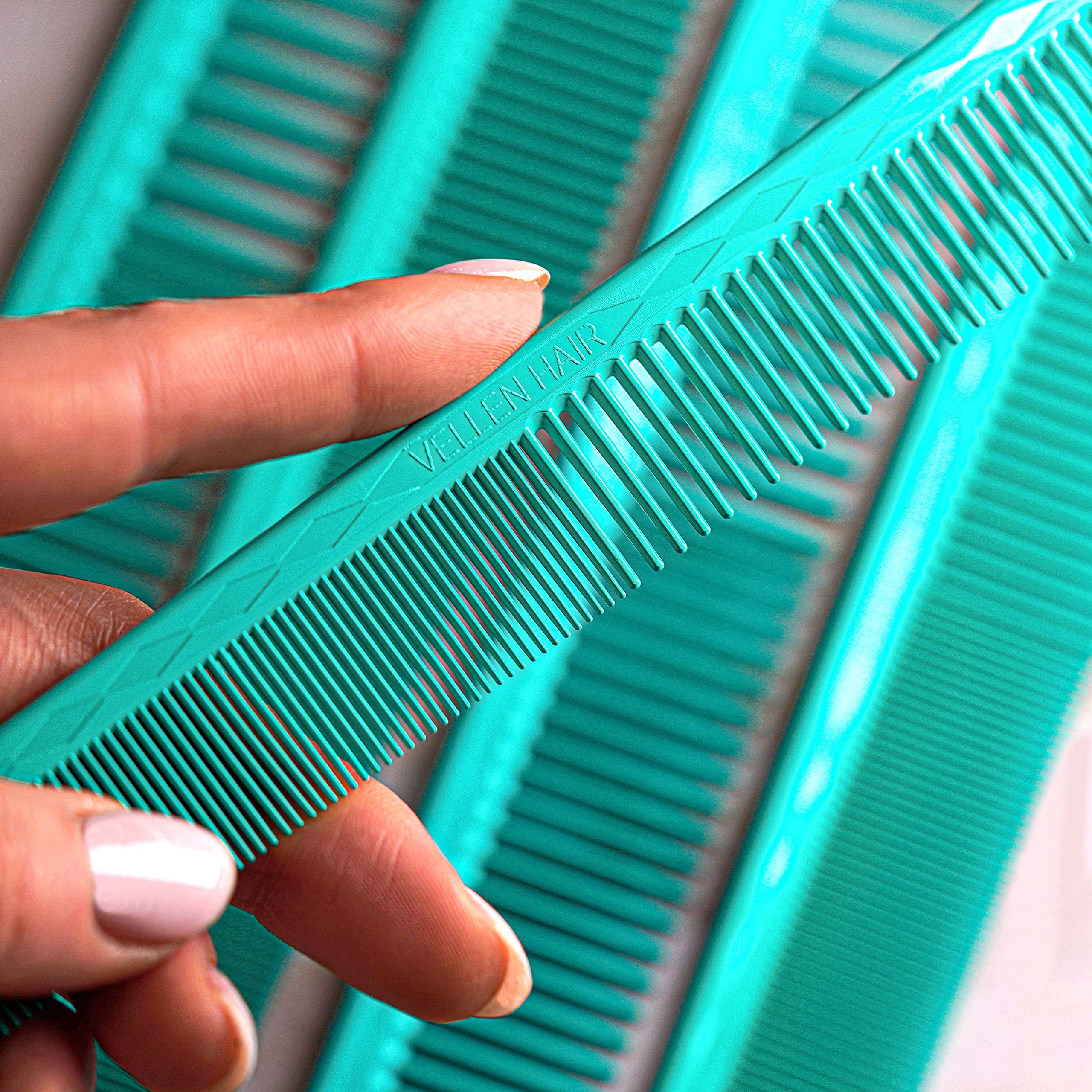 Vellen Hair Ultimate Cutting Comb for Men Women, Unbreakable PEI Material 430°F Heat Resistant Barber combs for Hairdressers , Combs fine teeth and extra wide tooth combs for Hair Stylist , 5-pack