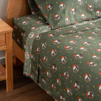 Zestaw pościeli Berkshire Blanket Peanuts® dla dzieci, rozmiar pełny - 4 części, Peanuts® mini pozy i łapy szare, urocze postacie Snoopy nadrukowane na miękkich mikrofibrowych prześcieradłach