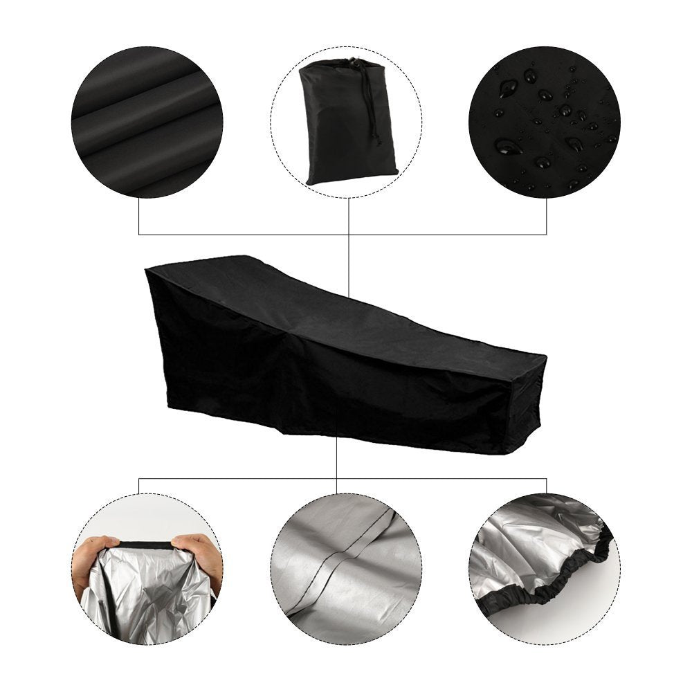 Housse de fauteuil inclinable étanche pour extérieur, housse anti-poussière pour mobilier de jardin