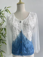 Ethnic Style Handmade Tie-dyed Loose Small Outerwear Top