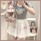 Lace Ribbon Lace Skirt