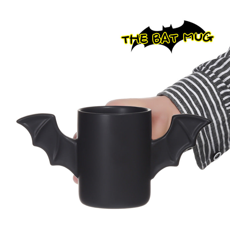 Bat Wing Handle Bone China Mug