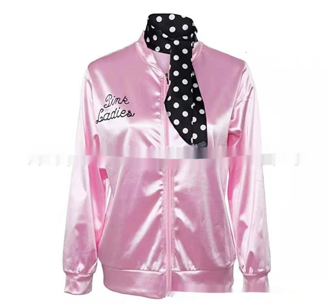 Fashionable Letter Printed Baseball Jacket With Scarf