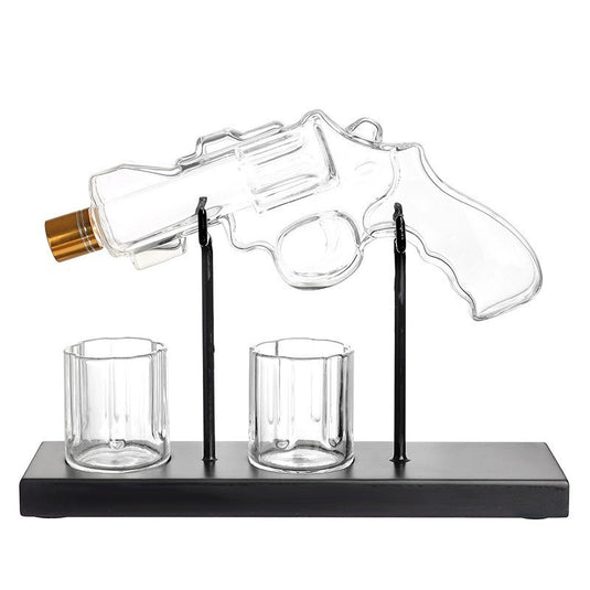 Pistolformet glas vinflaske vinbobler