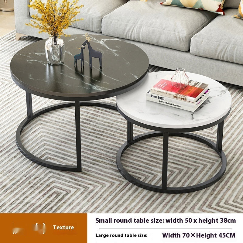 Coffee Table Living Room Creative Round Suit Wrought Iron Tea Table