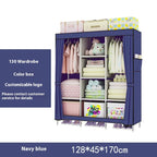 Metal Combination Simple Wardrobe Rental Room Steel Pipe Assembly Clothes Household Bedroom
