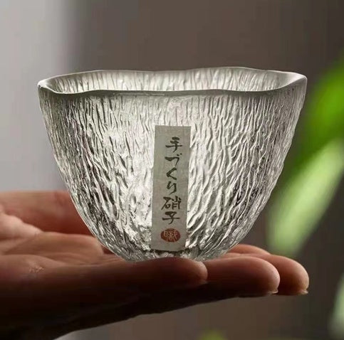 Glass Hammered Japanese Kung Fu Tea Cup