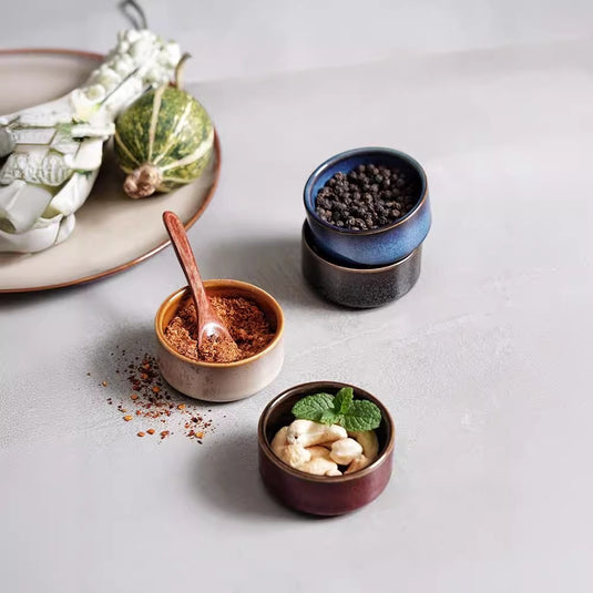 Ceramic Household Seasoning Plate Round Underglaze Japanese Restaurant Dipping Sauce Bowl