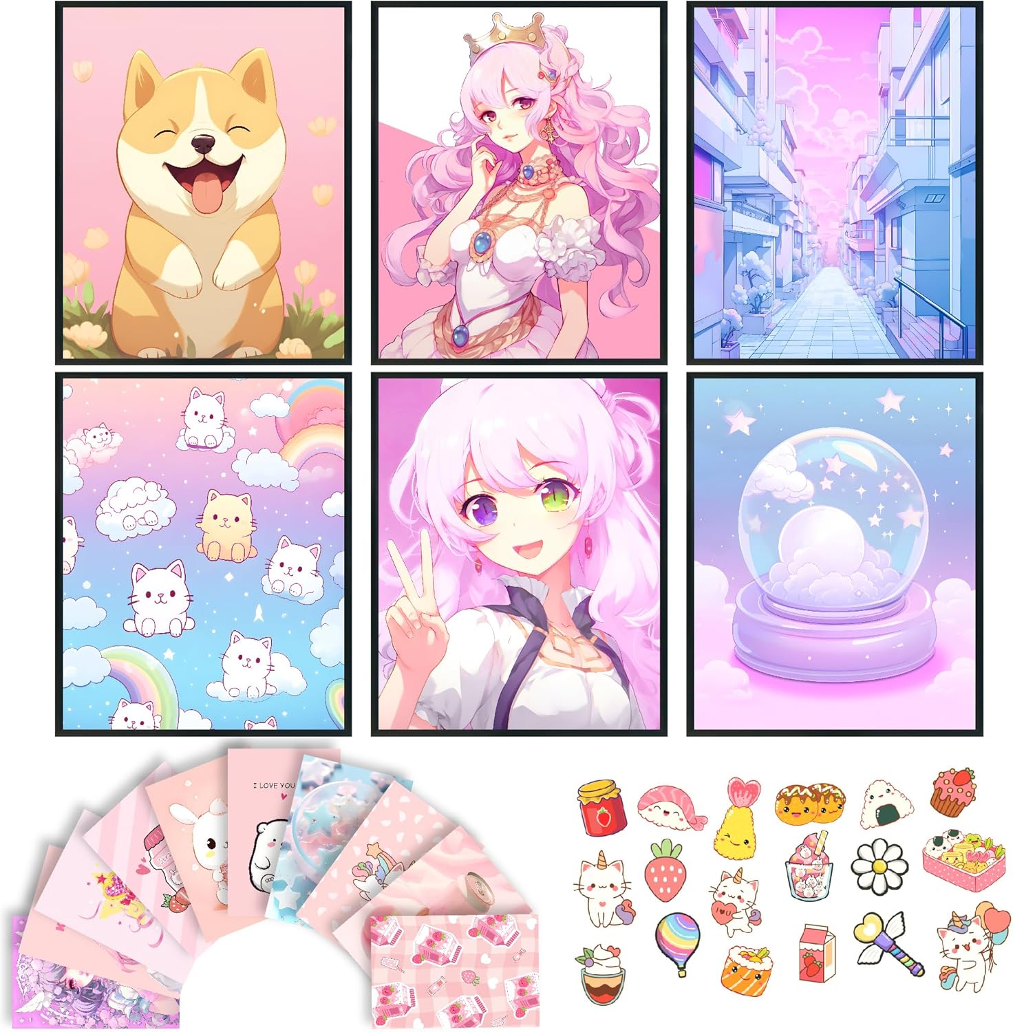 97 Decor Colorful Eclectic Decor - Maximalist Decor, Eclectic Home Decor, Eclectic Wall Decor, Funky Eclectic Gallery Wall Art Prints for Bedroom, Famous Artist Painting Pictures (UNFRAMED) - Grand Goldman