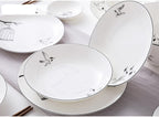 Bone China Dish Deep Plate Shallow Creative European Style