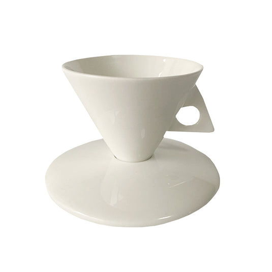 Vintage Ins Style Bone China Quadrihedron Cup Ceramic Cup Saucer Set